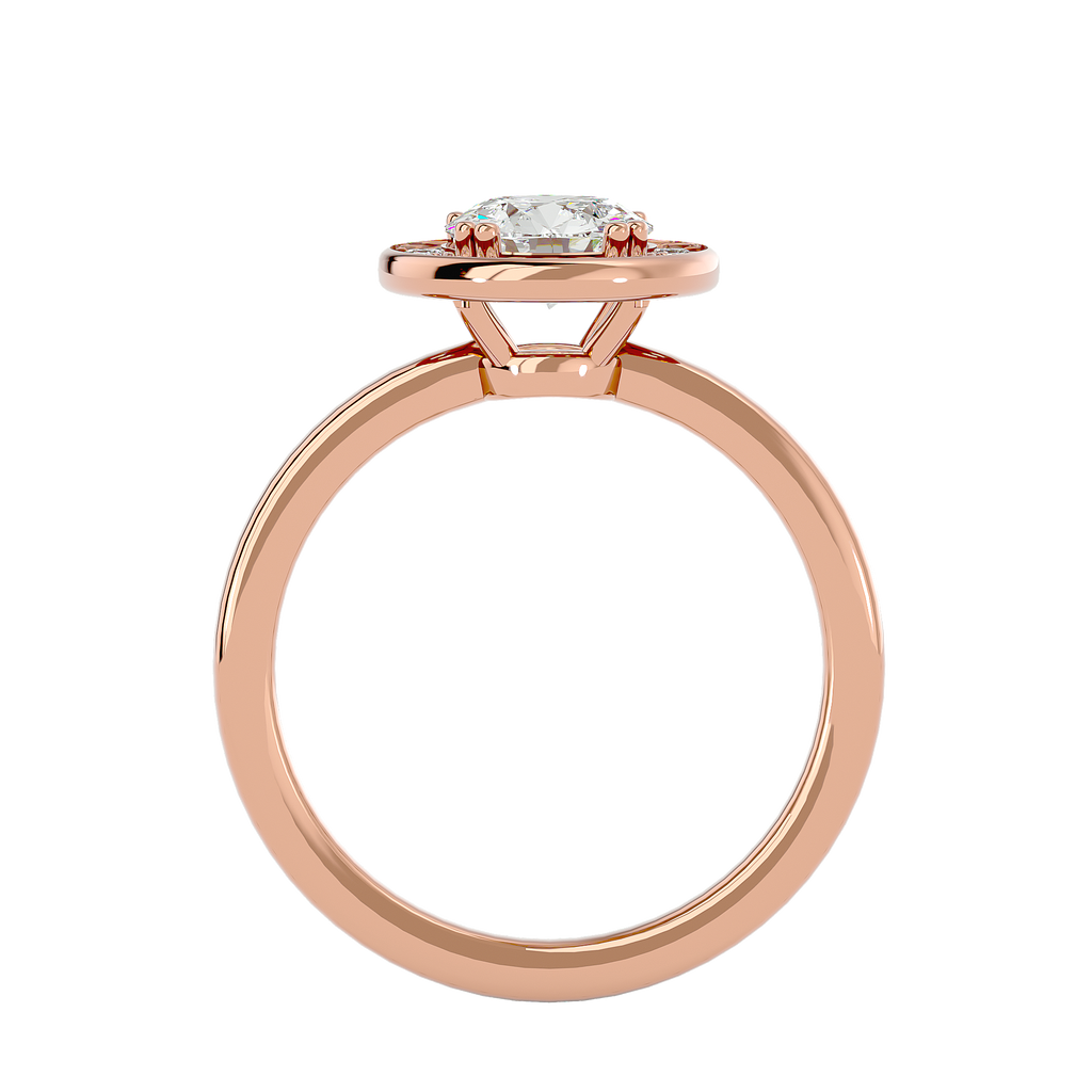 Donatella Solitaire Halo Ring