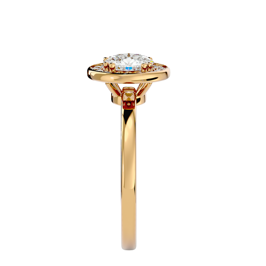 Donatella Solitaire Halo Ring