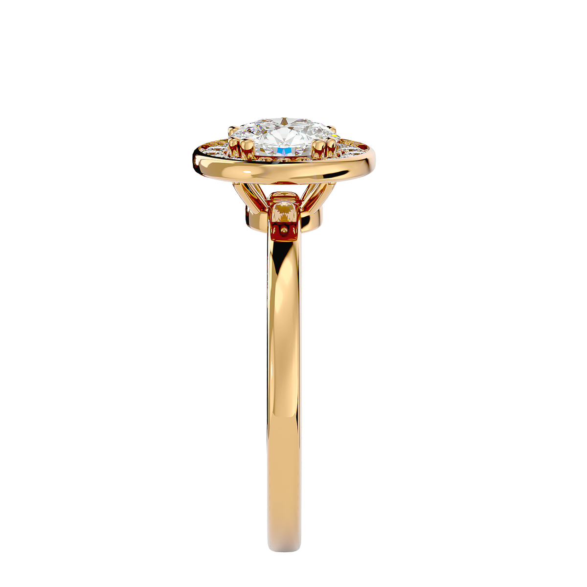 Donatella Solitaire Halo Ring