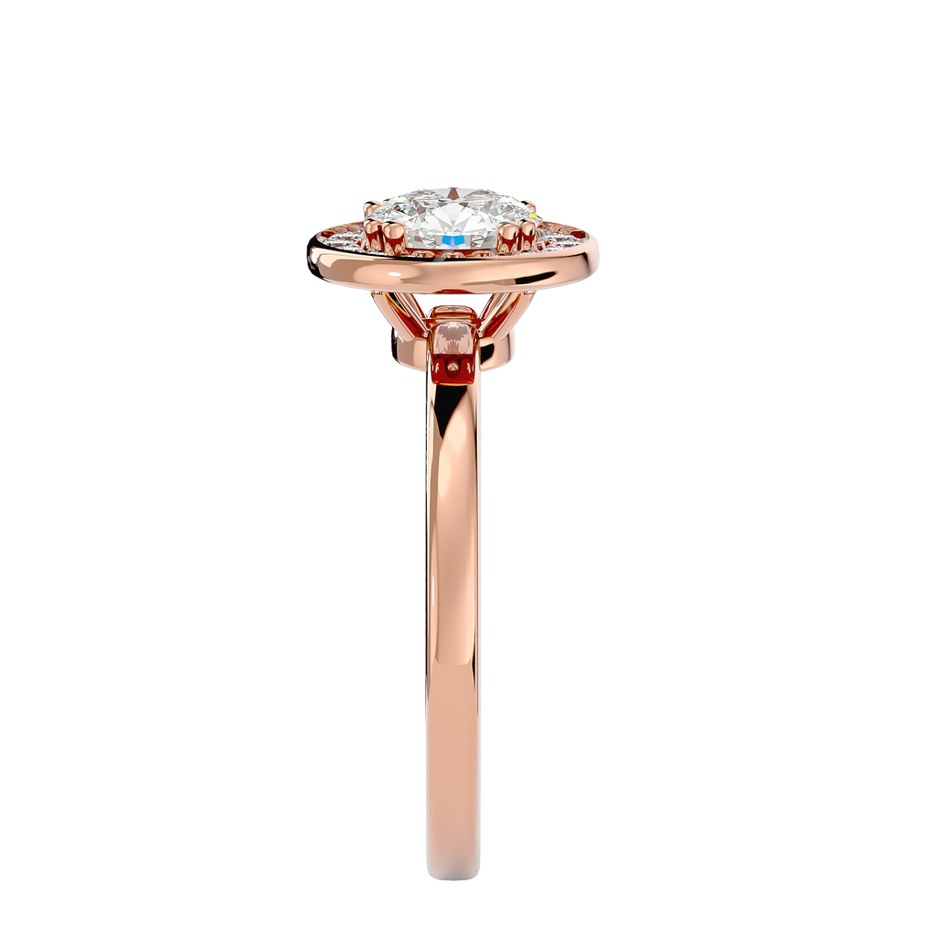 Donatella Solitaire Halo Ring