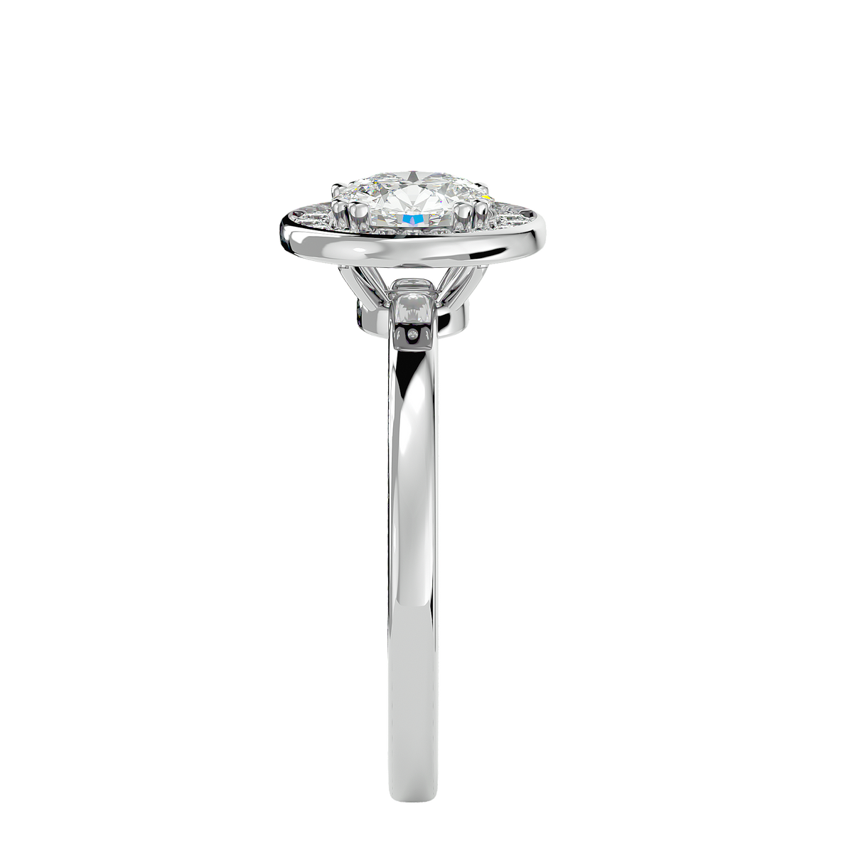 Donatella Solitaire Halo Ring