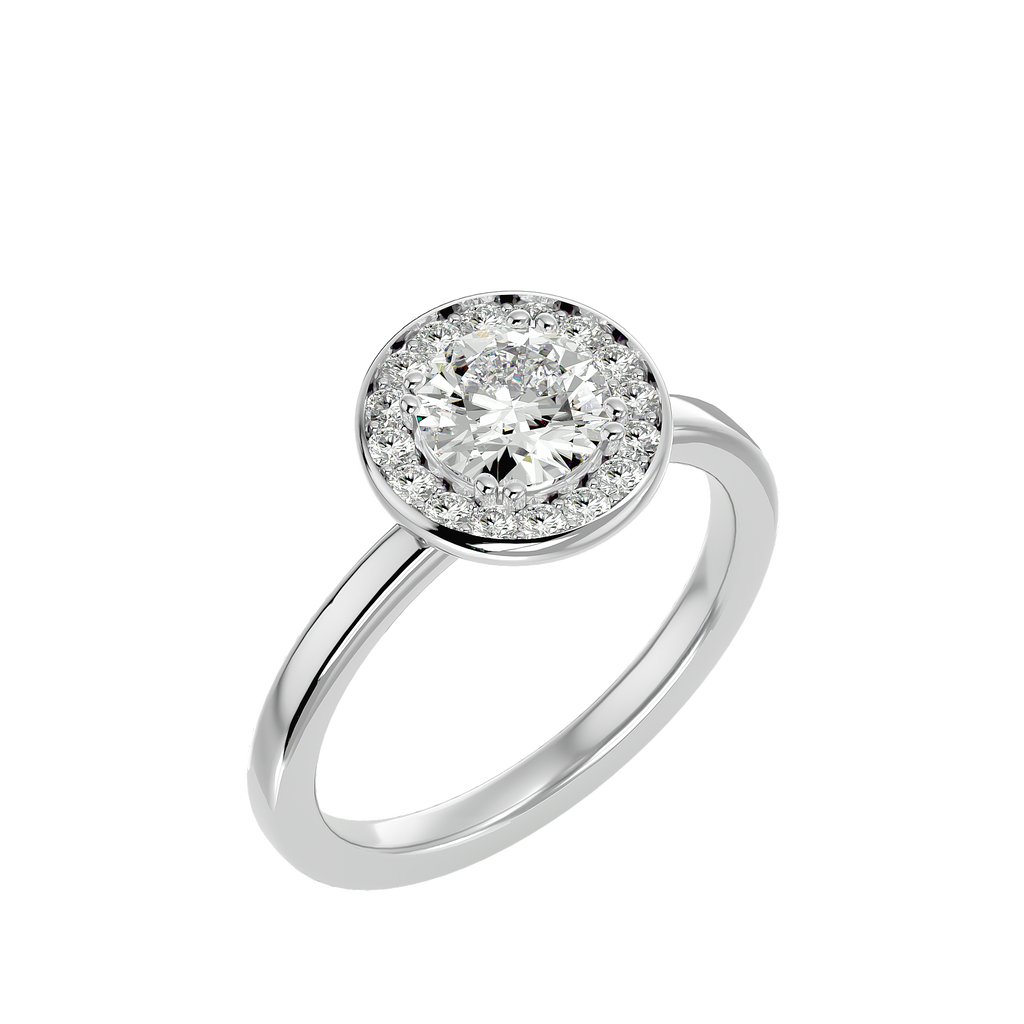 Donatella Solitaire Halo Ring