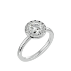 Donatella Solitaire Halo Ring