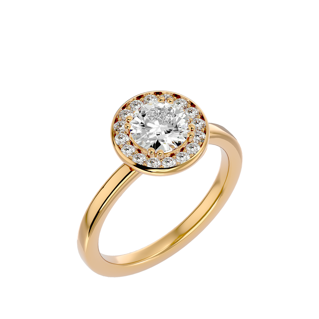 Donatella Solitaire Halo Ring