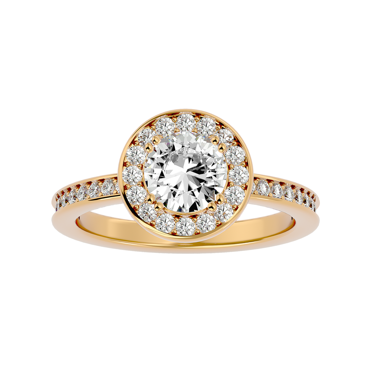 Eleanor Solitaire Halo Ring
