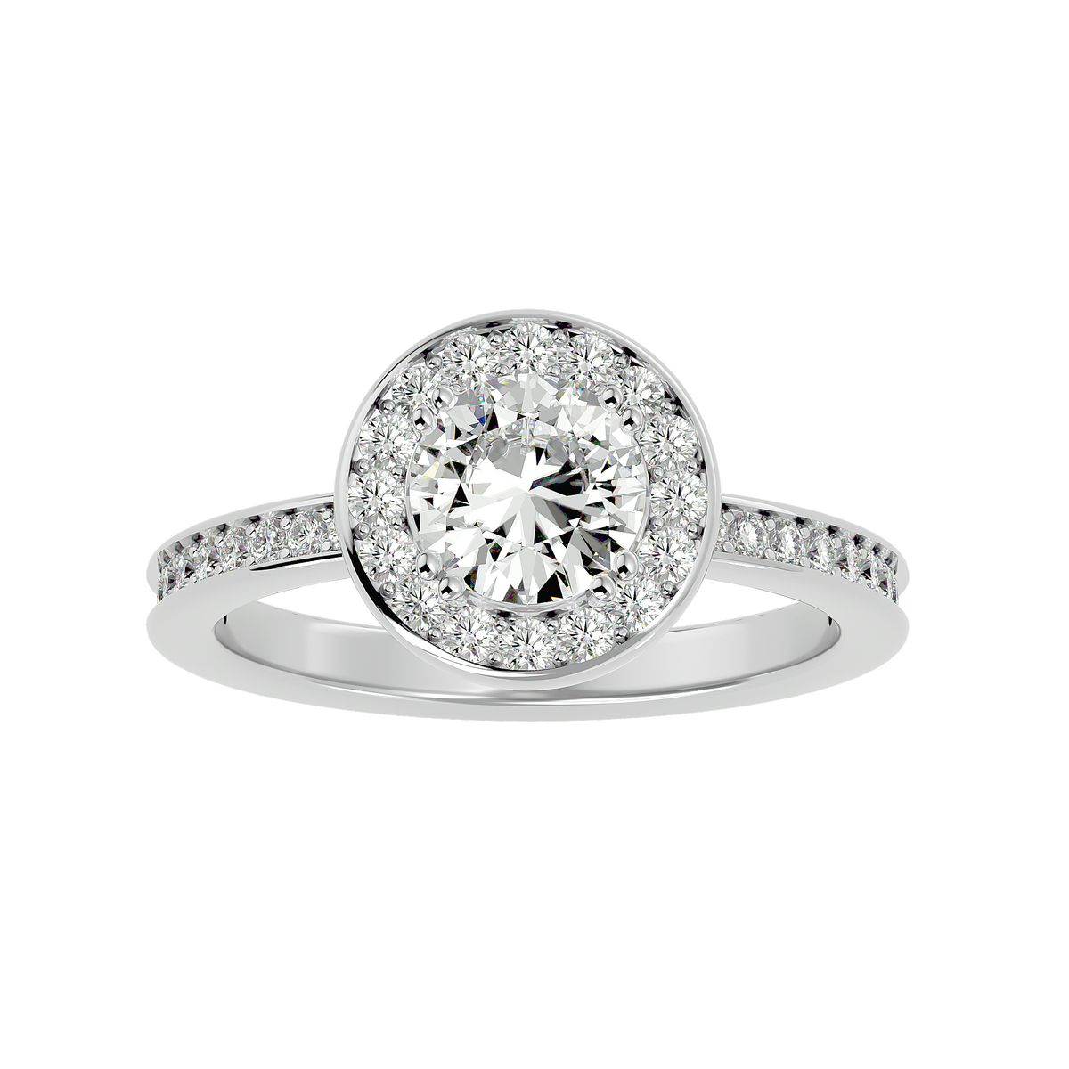 Eleanor Solitaire Halo Ring