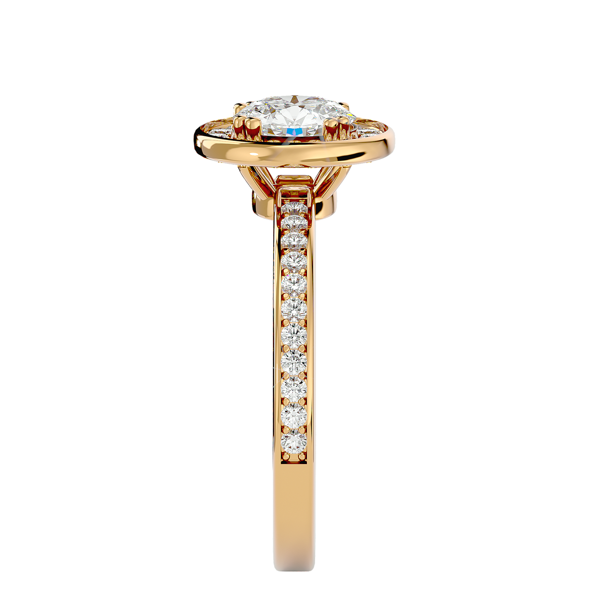 Eleanor Solitaire Halo Ring