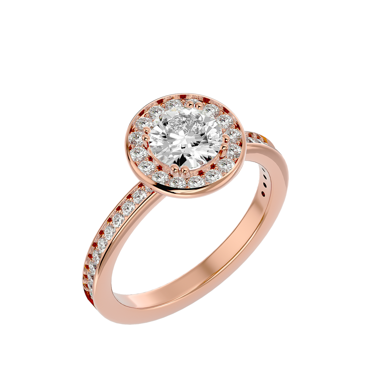 Eleanor Solitaire Halo Ring