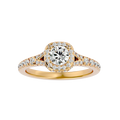 Emilia Solitaire Halo Ring