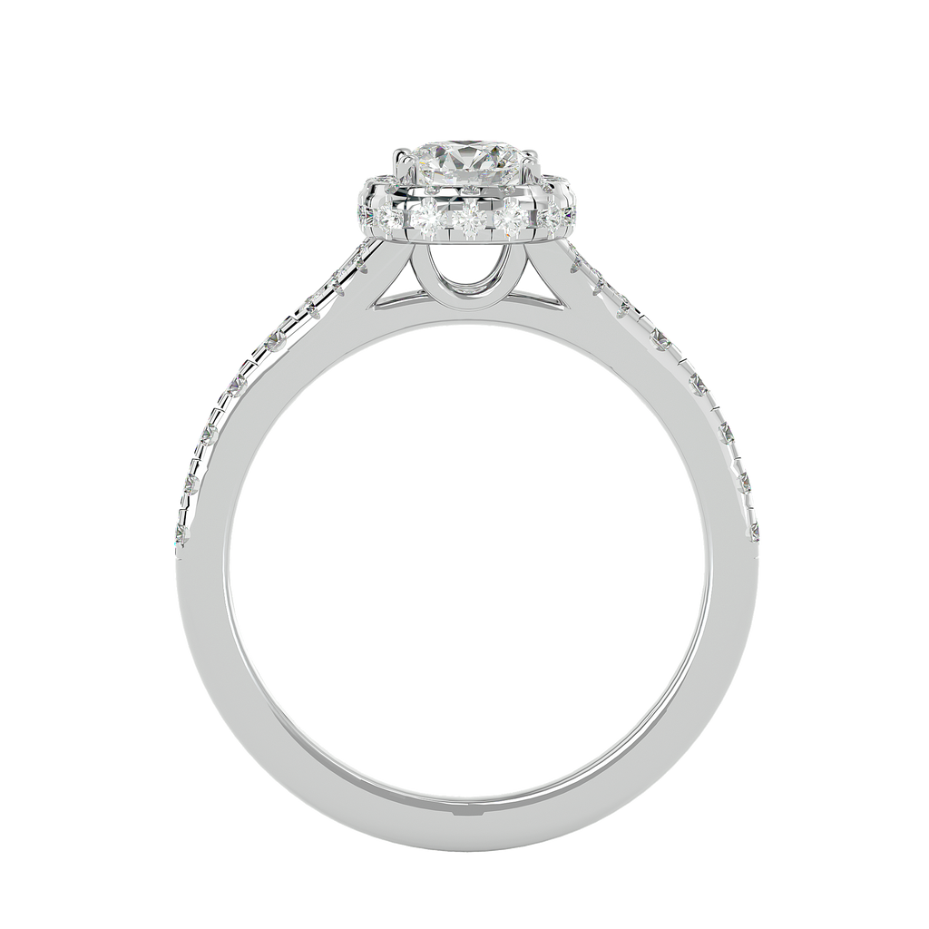 Emilia Solitaire Halo Ring