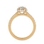 Emilia Solitaire Halo Ring