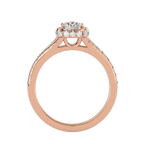 Emilia Solitaire Halo Ring