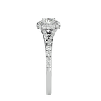 Emilia Solitaire Halo Ring