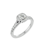 Emilia Solitaire Halo Ring
