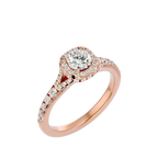 Emilia Solitaire Halo Ring