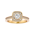 Emmanuella Solitaire Halo Ring
