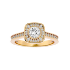 Emmanuella Solitaire Halo Ring