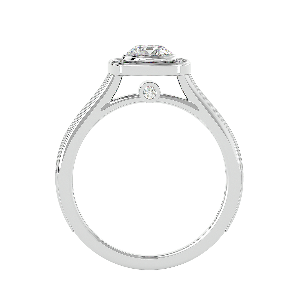Emmanuella Solitaire Halo Ring