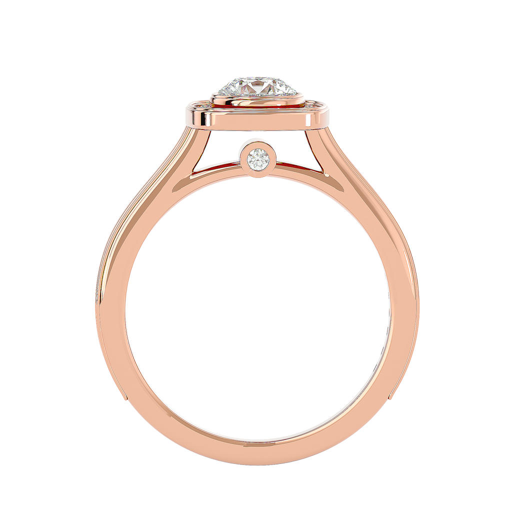 Emmanuella Solitaire Halo Ring