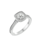 Emmanuella Solitaire Halo Ring