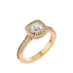 Emmanuella Solitaire Halo Ring