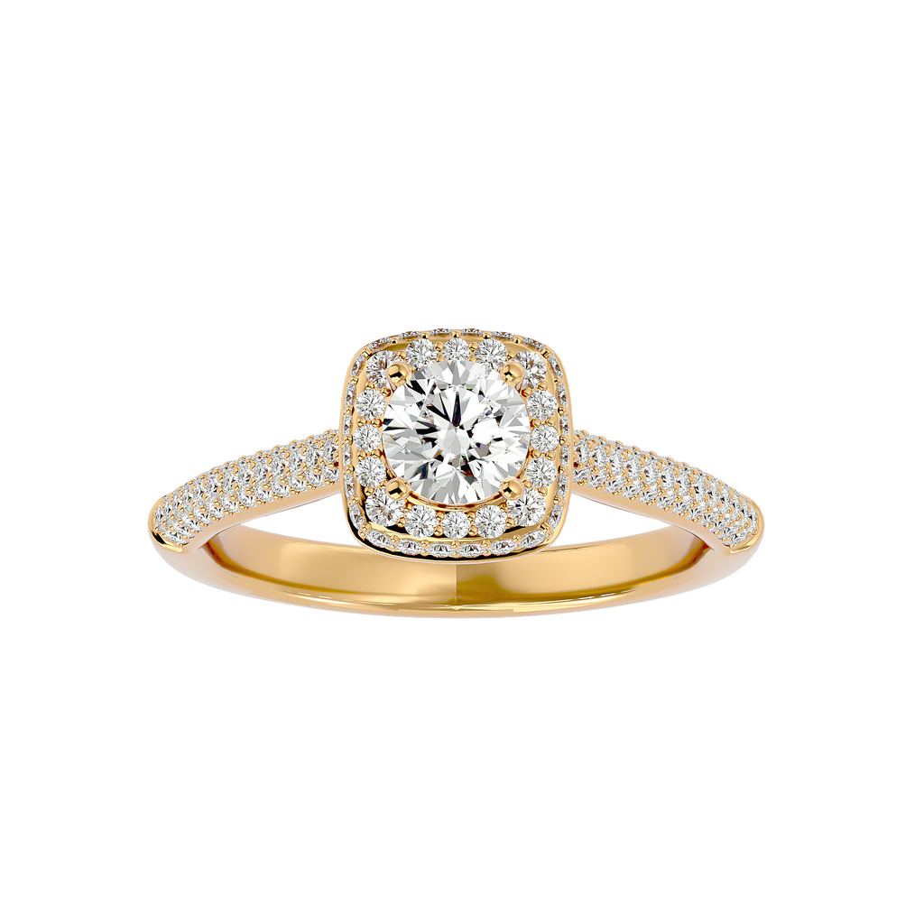 Evangeline Solitaire Halo Ring