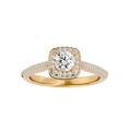 Evangeline Solitaire Halo Ring