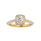 Evangeline Solitaire Halo Ring