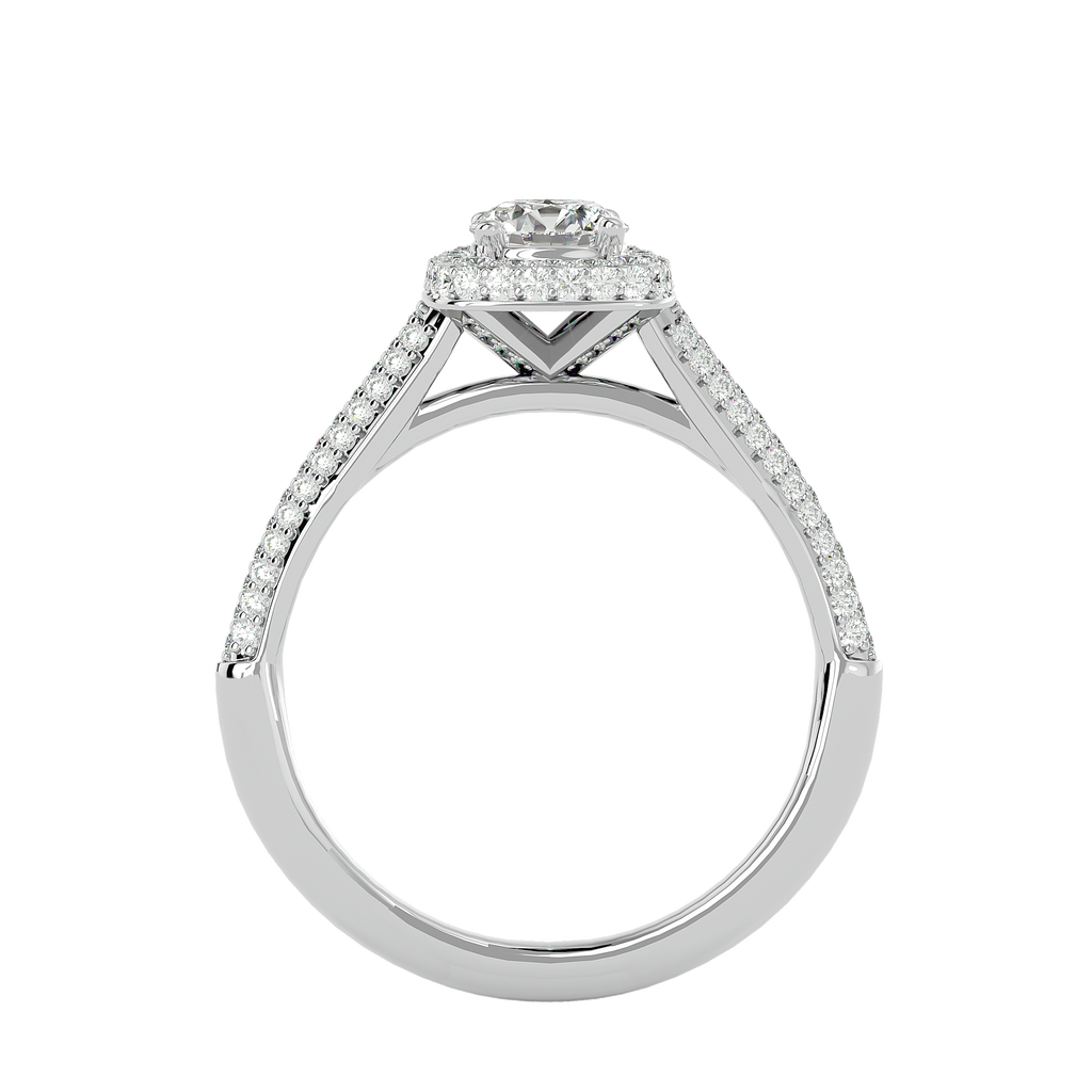 Evangeline Solitaire Halo Ring