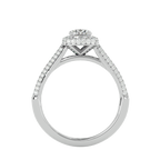 Evangeline Solitaire Halo Ring