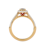 Evangeline Solitaire Halo Ring