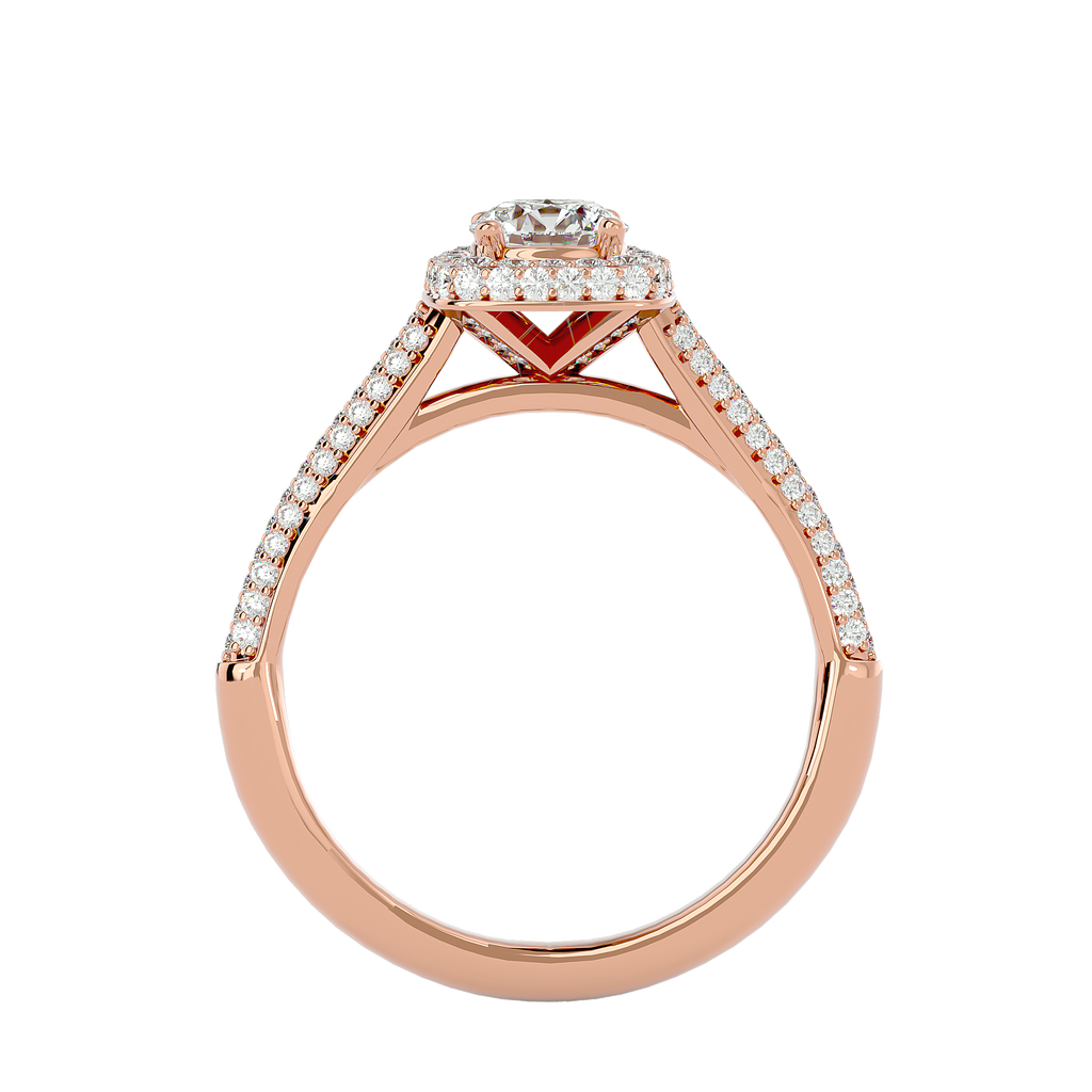 Evangeline Solitaire Halo Ring