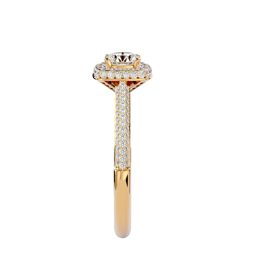 Evangeline Solitaire Halo Ring
