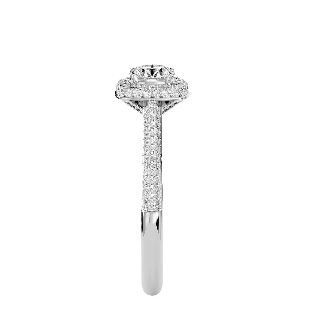 Evangeline Solitaire Halo Ring