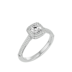 Evangeline Solitaire Halo Ring