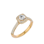 Evangeline Solitaire Halo Ring