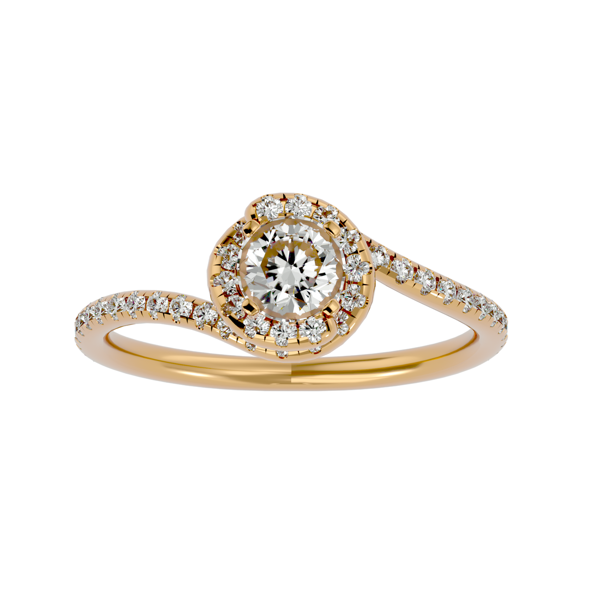 Fiorella Solitaire Halo Ring
