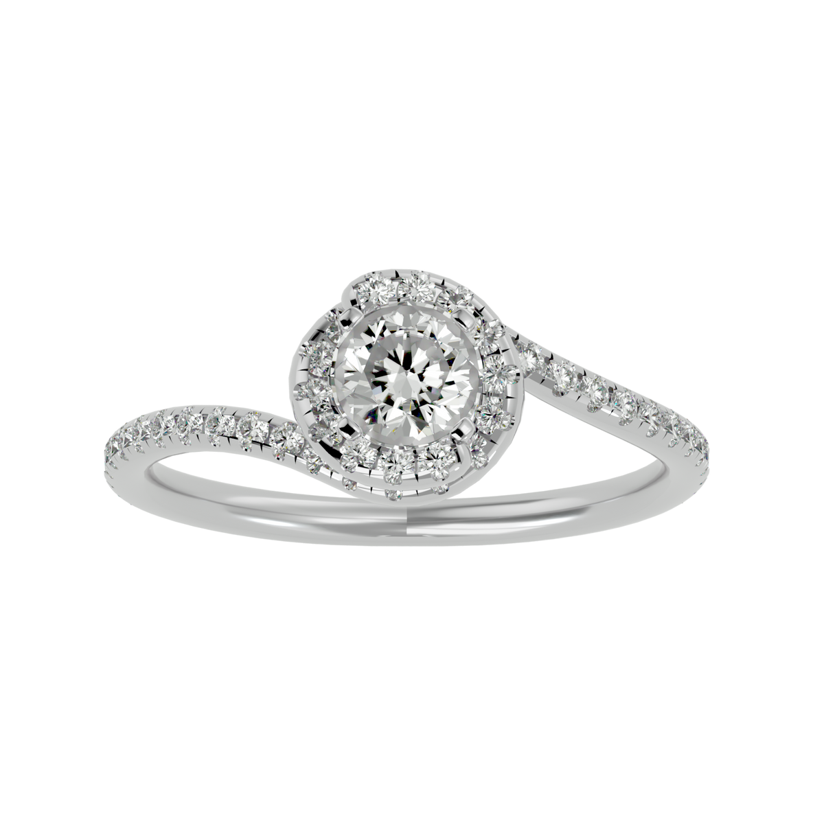 Fiorella Solitaire Halo Ring