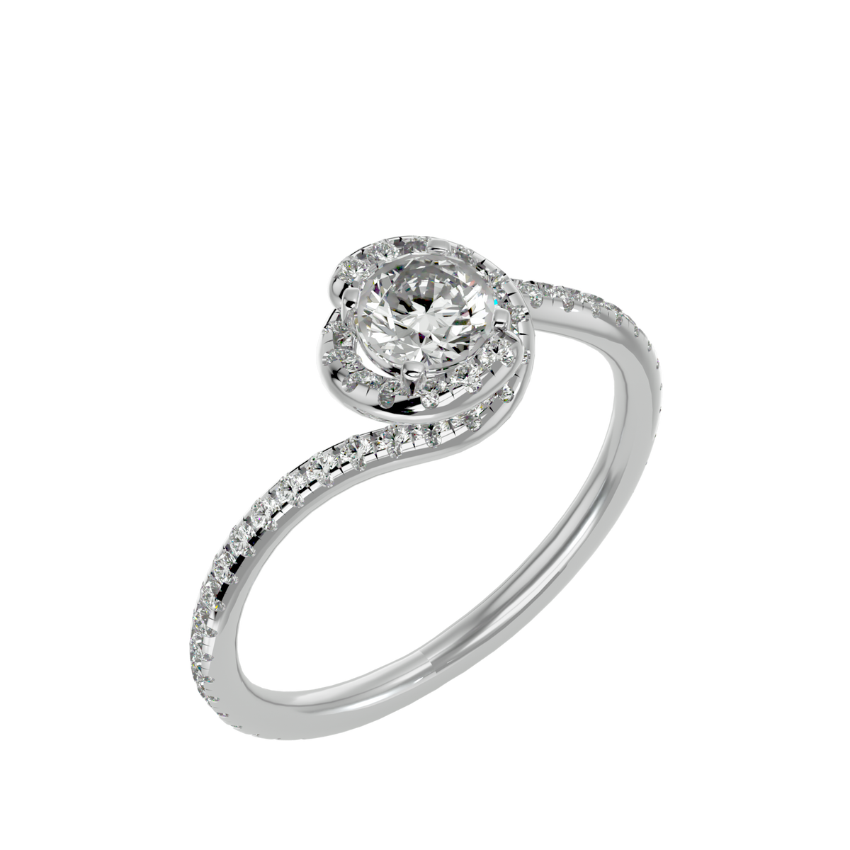 Fiorella Solitaire Halo Ring
