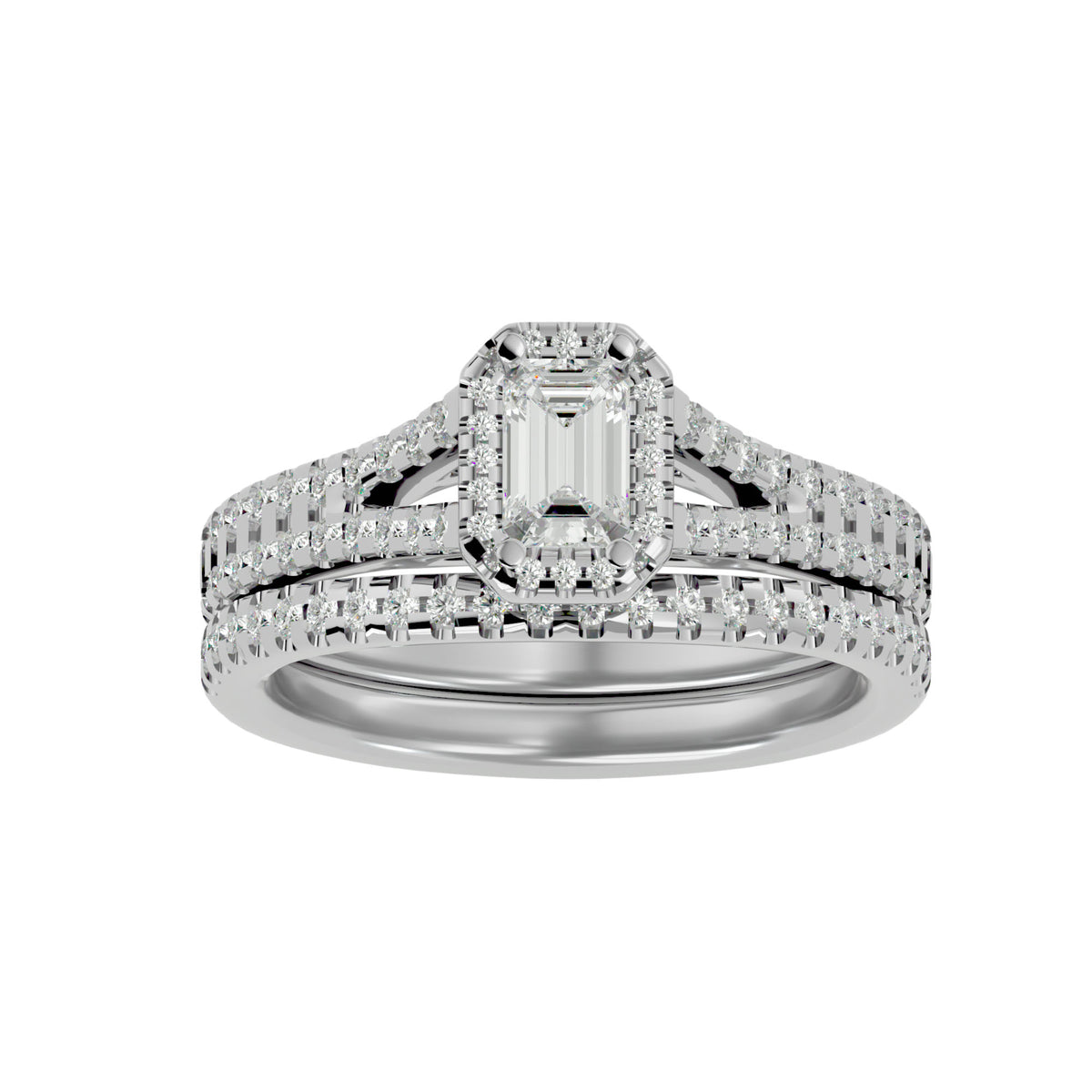 Elenora Solitaire Halo Ring