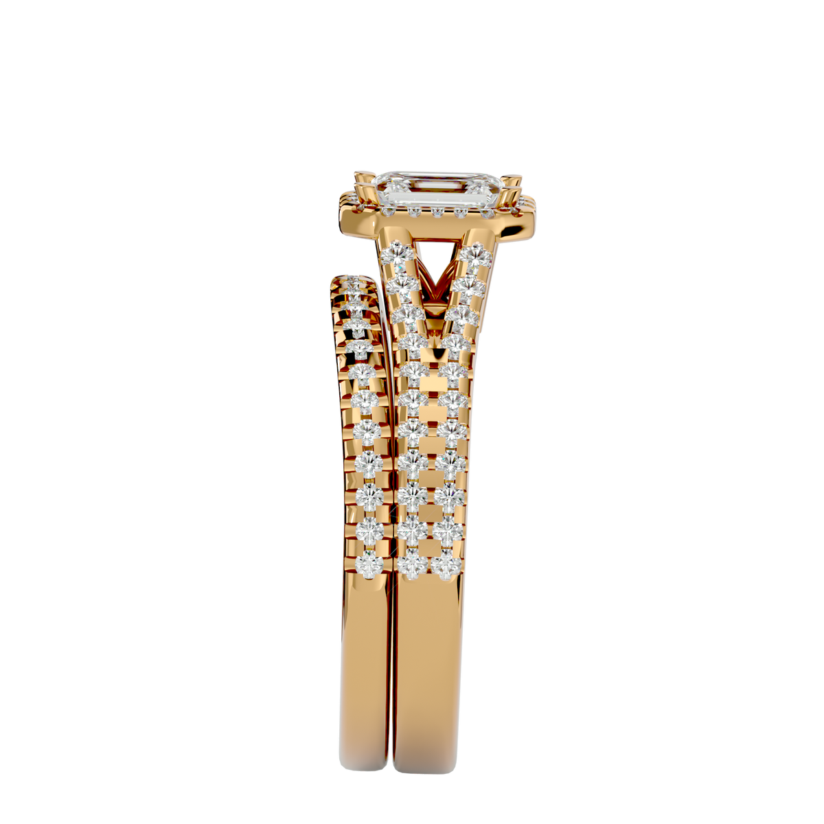 Elenora Solitaire Halo Ring