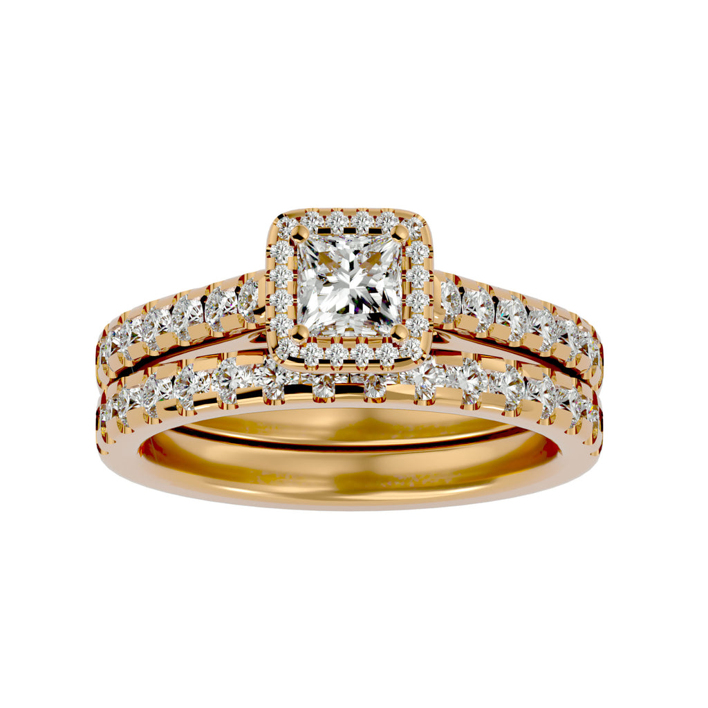 Evianna Solitaire Halo Ring