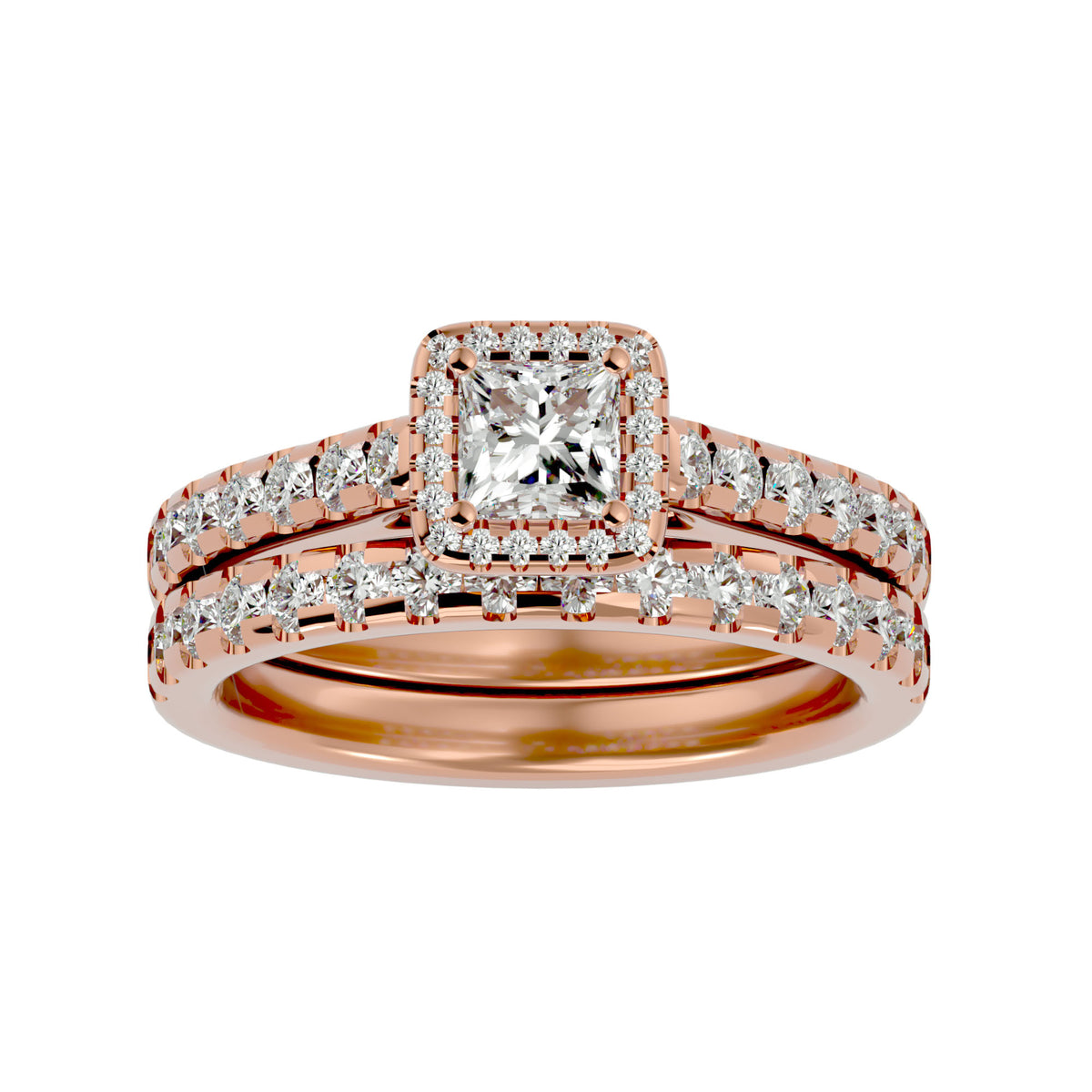 Evianna Solitaire Halo Ring