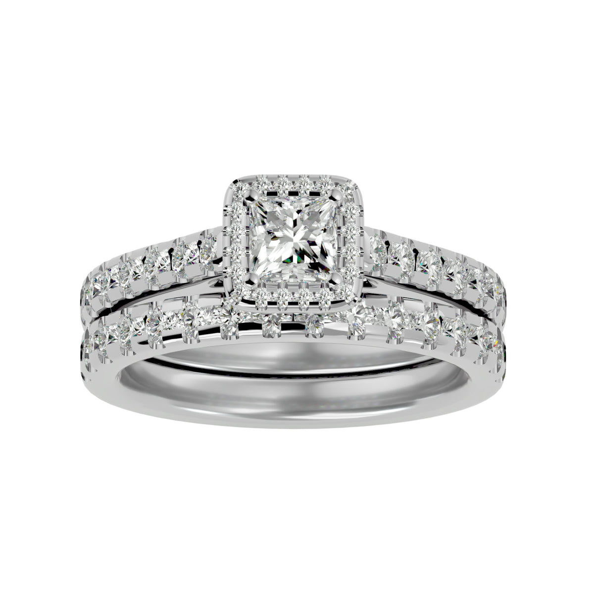 Evianna Solitaire Halo Ring