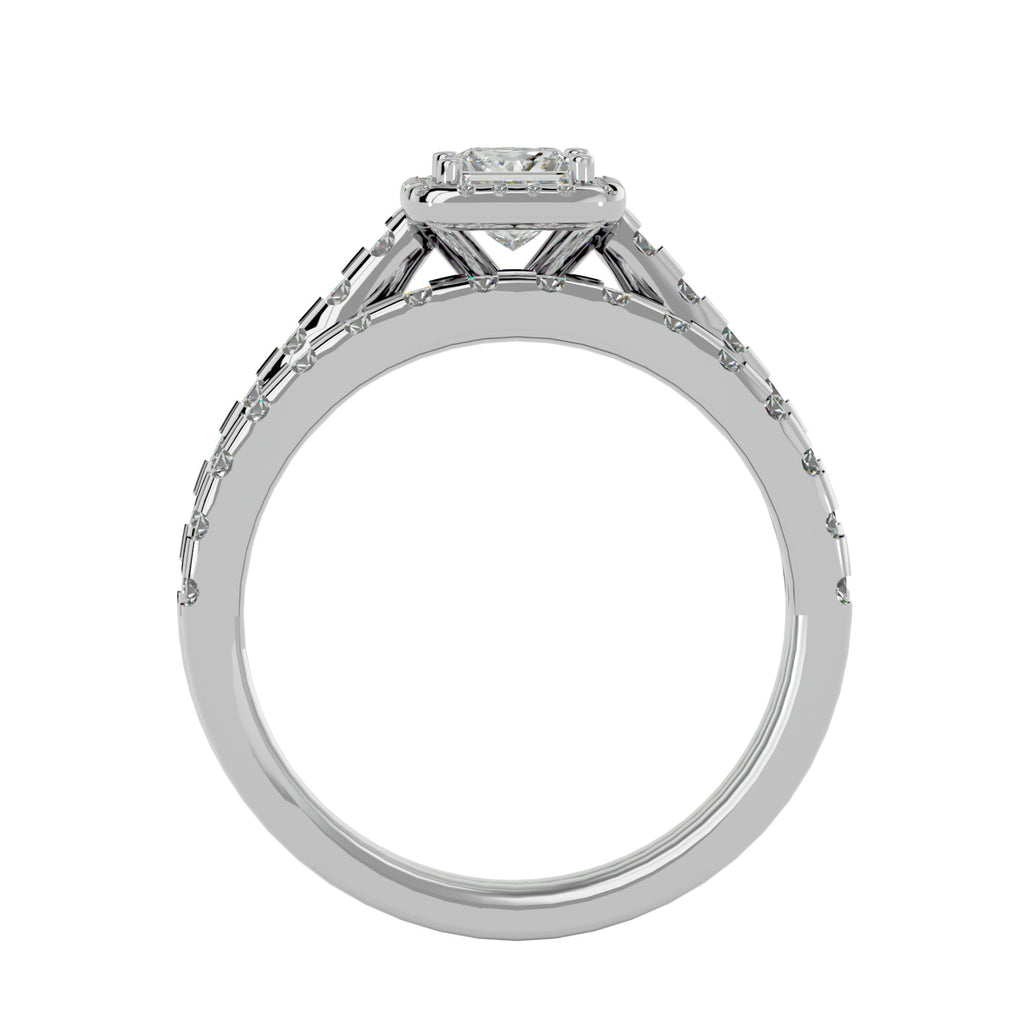 Evianna Solitaire Halo Ring