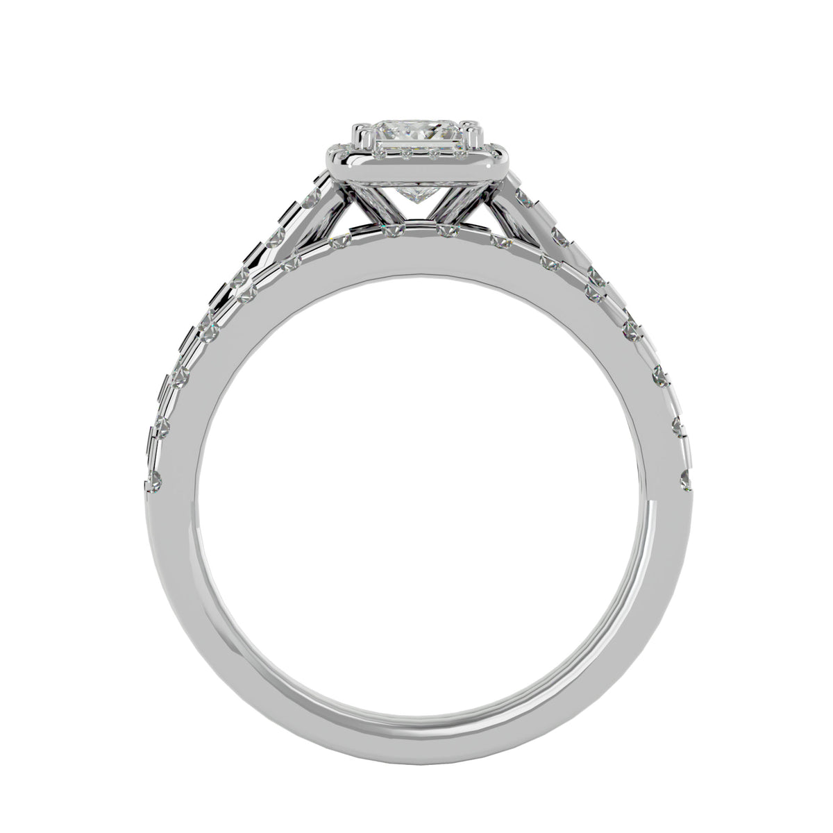 Evianna Solitaire Halo Ring