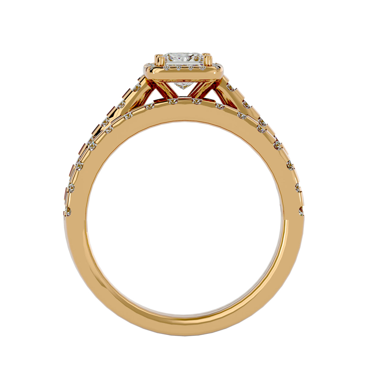 Evianna Solitaire Halo Ring