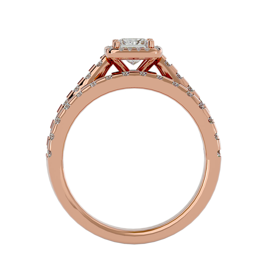 Evianna Solitaire Halo Ring
