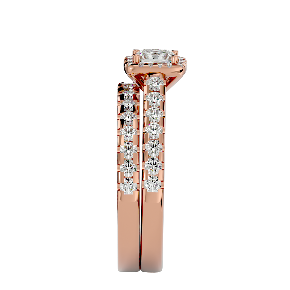 Evianna Solitaire Halo Ring