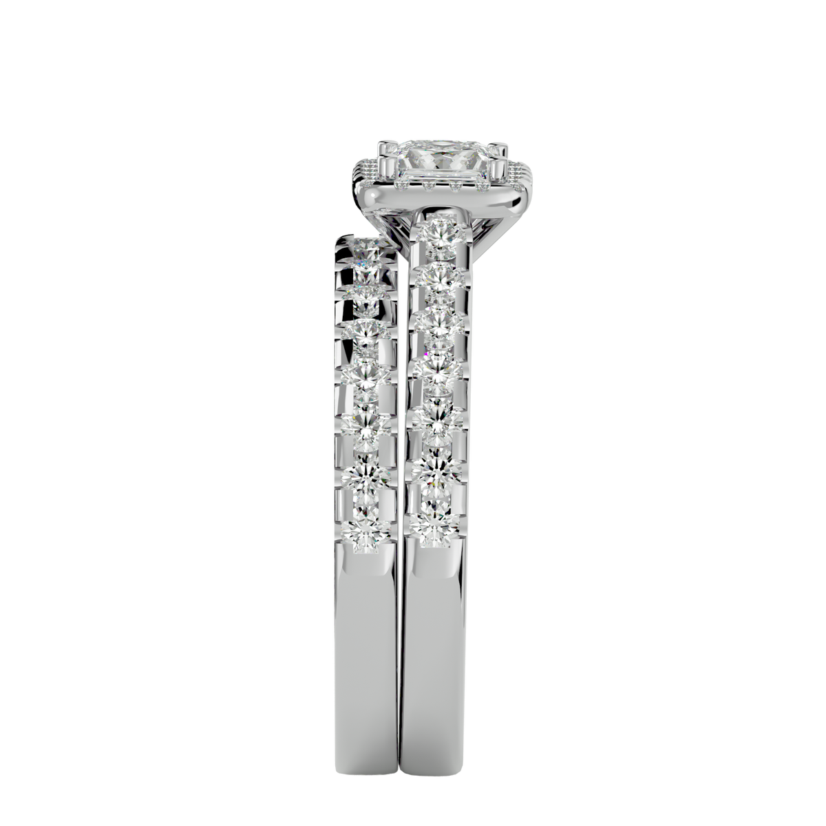 Evianna Solitaire Halo Ring